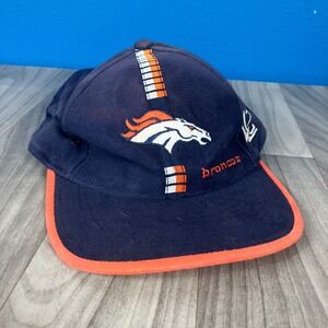 Vtg Logo Athletic Denver Broncos NFL Blue‎ Strapback Hat Cap Adult